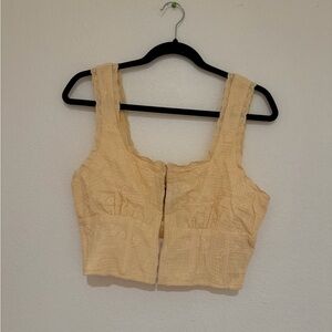 Butter yellow Lace corset tank